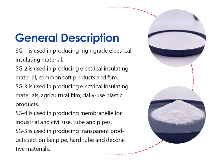 PVC Resin Powder Sg3 PVC Stabilizer Resin for Wrapping Film